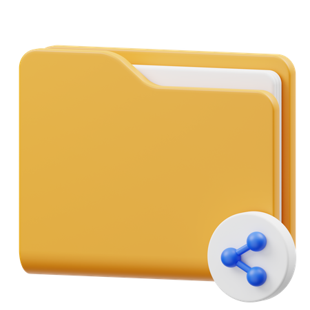 Folder Share  3D Icon