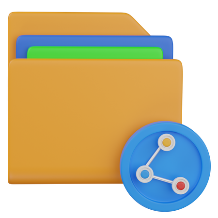 FOLDER SHARE  3D Icon