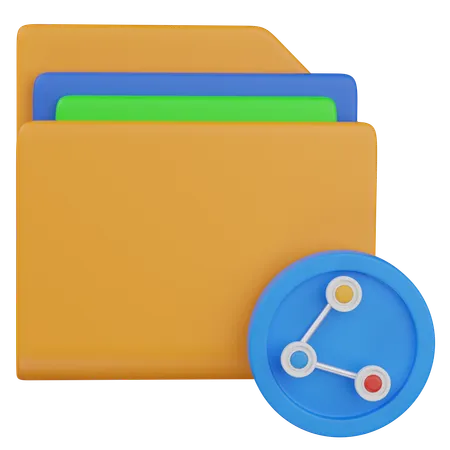 FOLDER SHARE  3D Icon