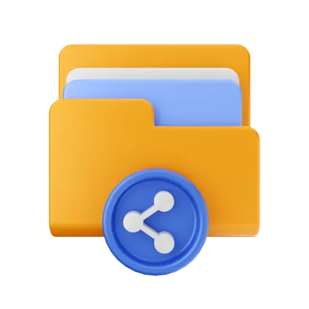 Folder share  3D Icon