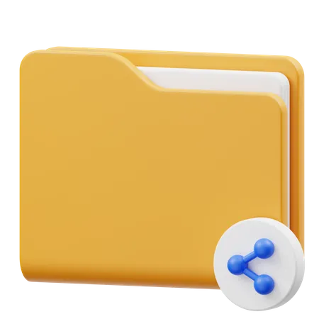 Folder Share  3D Icon