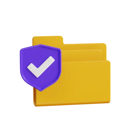 Folder Shield  3D Icon