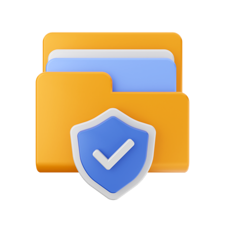 Folder shield  3D Icon