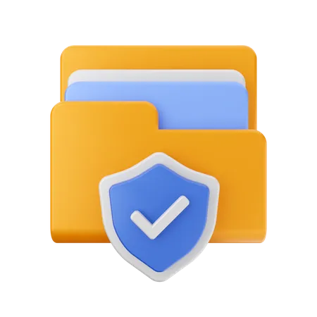 Folder shield  3D Icon