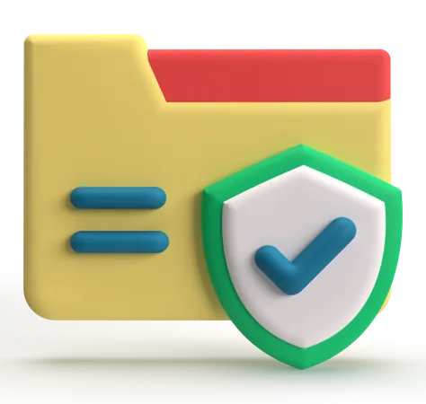 Folder Shield  3D Icon