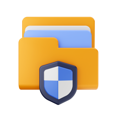 Folder shield  3D Icon