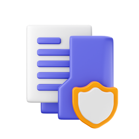 Folder Shield 3D Icon