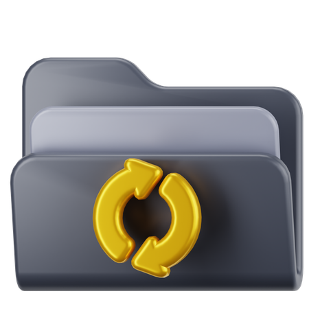 Folder Sync  3D Icon