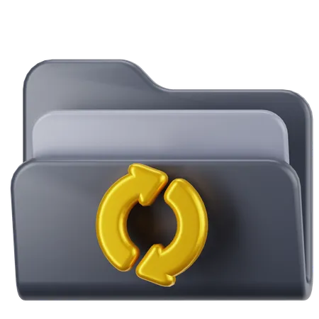 Folder Sync  3D Icon