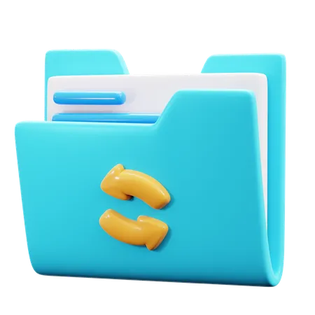 Folder Sync  3D Icon