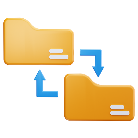 Folder Sync  3D Icon