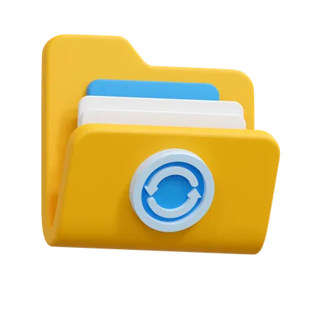 Folder Synchronization  3D Icon