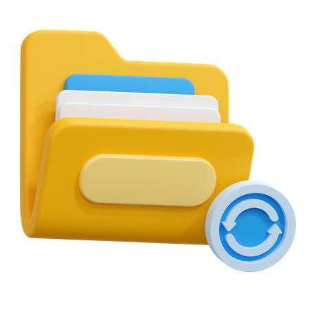 Folder Synchronization  3D Icon