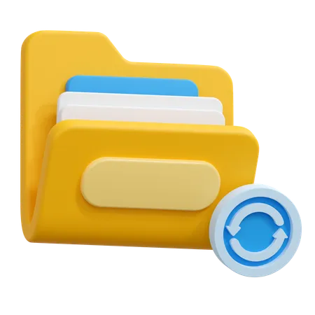 Folder Synchronization  3D Icon