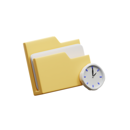 Folder Time  3D Icon