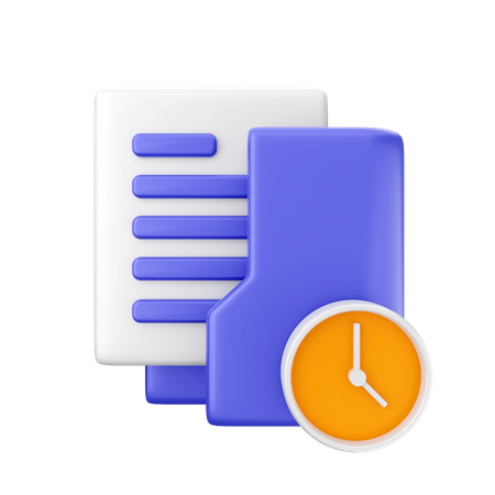 Folder Time  3D Icon