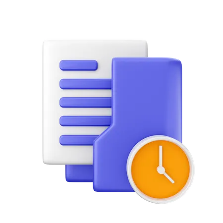 Folder Time  3D Icon