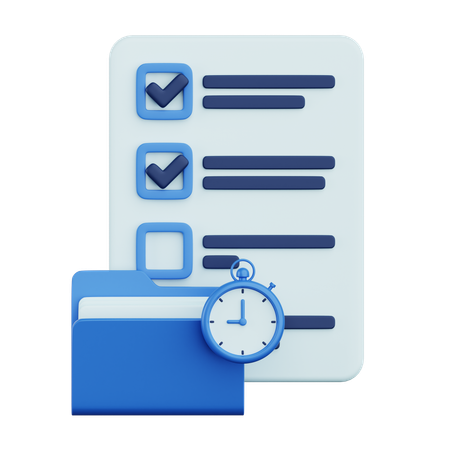 Folder Time  3D Icon