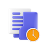 3d folder time logo