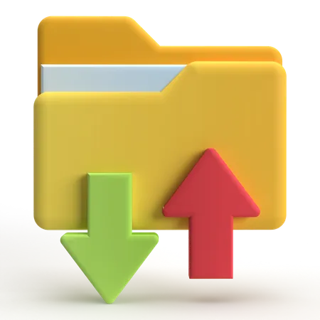 Folder Transfer  3D Icon