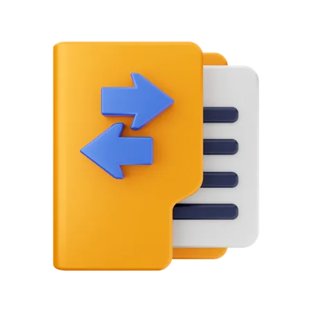 Folder Transfer  3D Icon