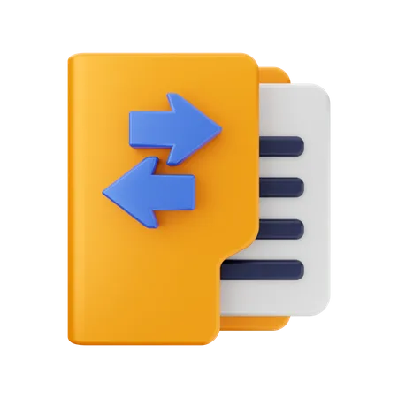Folder Transfer 3D Icon