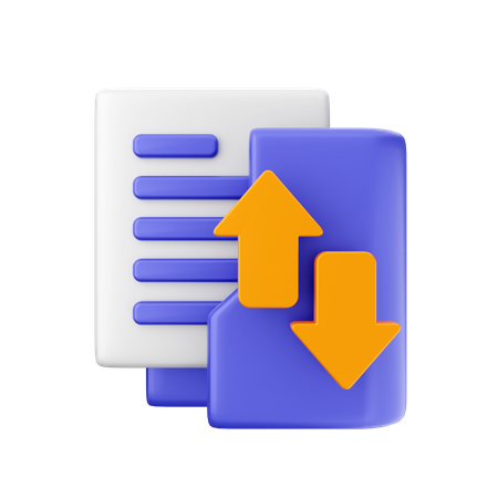 Folder Transfer Data  3D Icon