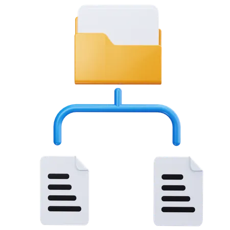 Folder Tree  3D Icon