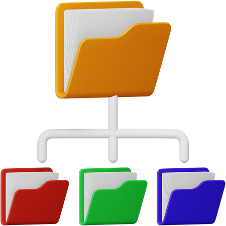 Folder Tree 3D Icon