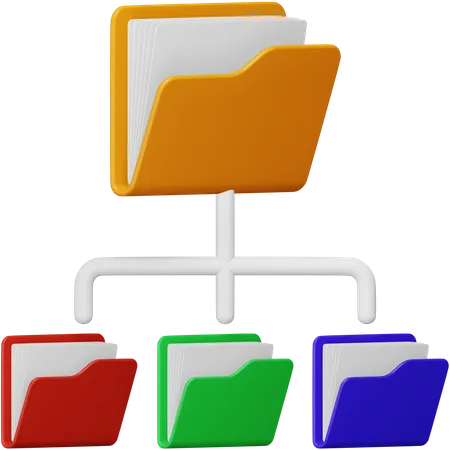 Folder Tree  3D Icon
