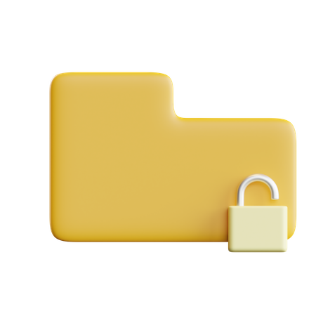 Folder Unlock  3D Icon