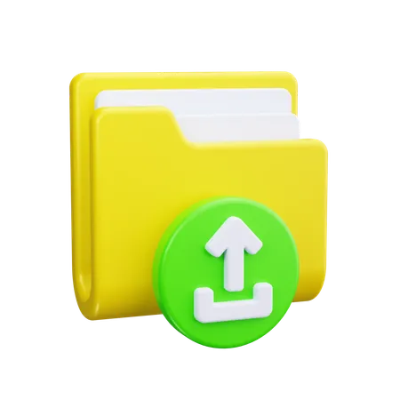 フォルダアップロード  3D Icon