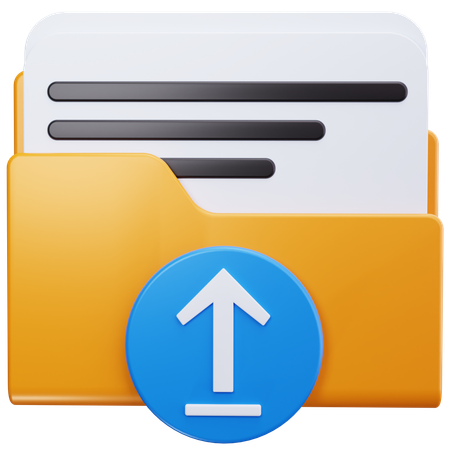 Folder Upload  3D Icon