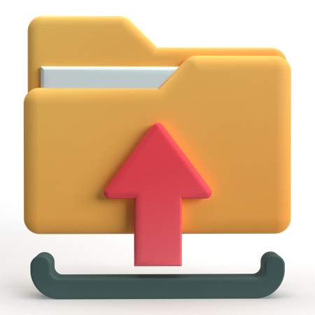 Folder Upload  3D Icon