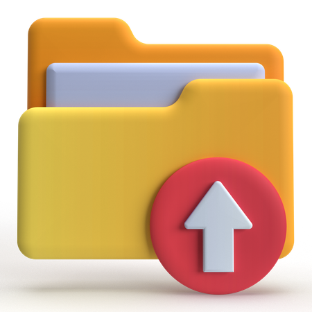 Folder Upload  3D Icon