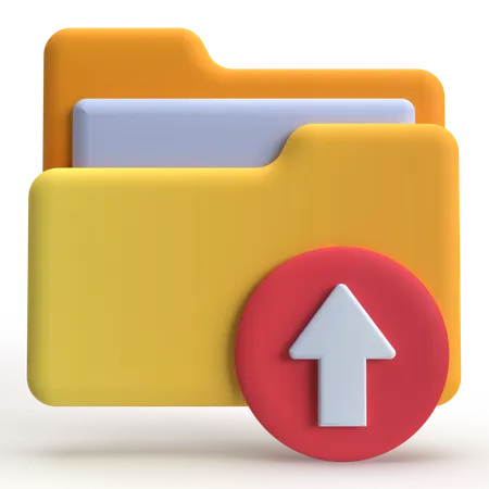 Folder Upload  3D Icon