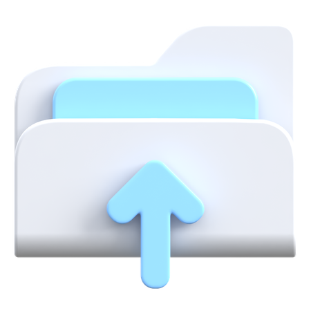 Folder Upload  3D Icon