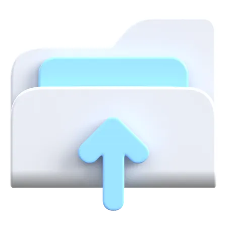 Folder Upload  3D Icon