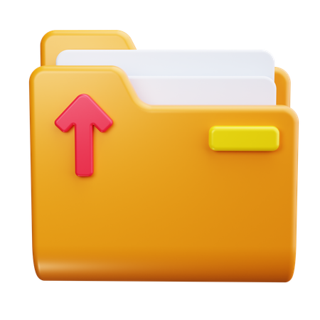 Folder Upload  3D Icon