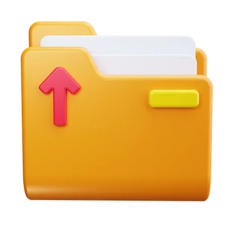 Folder Upload  3D Icon