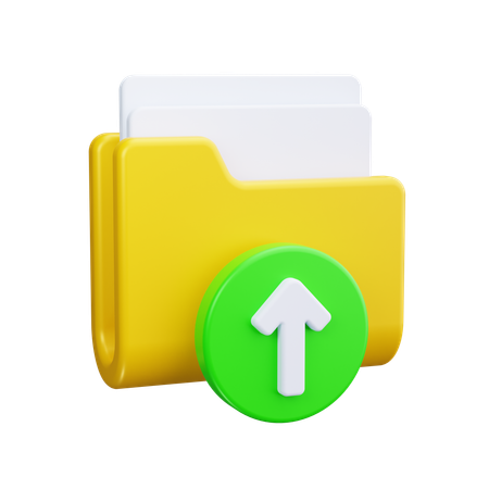 Folder Upload  3D Icon