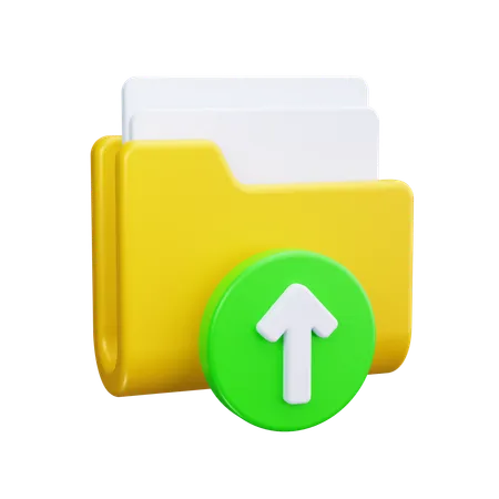 Folder Upload  3D Icon