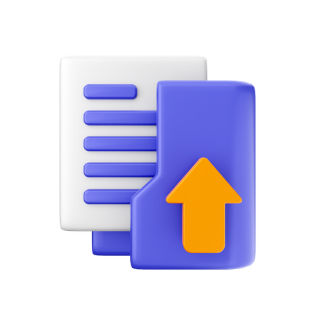 Folder Upload  3D Icon