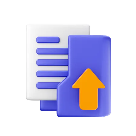 Folder Upload  3D Icon