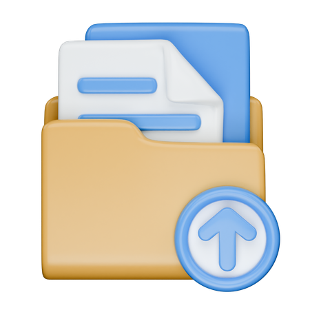 Folder Upload  3D Icon