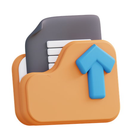 Folder Upload  3D Icon