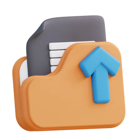 Folder Upload  3D Icon