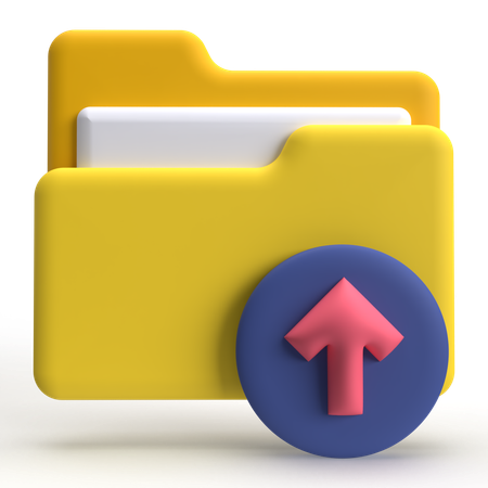 Folder Upload  3D Icon