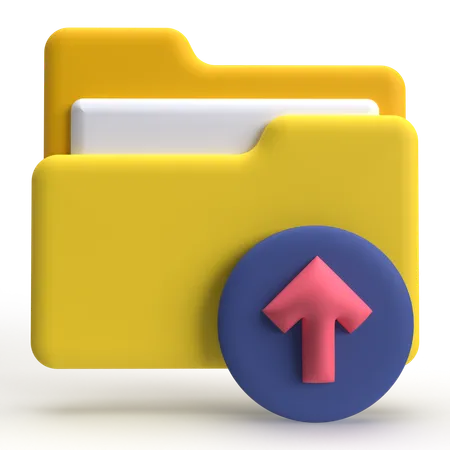 Folder Upload  3D Icon