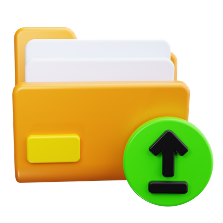 Folder Upload  3D Icon